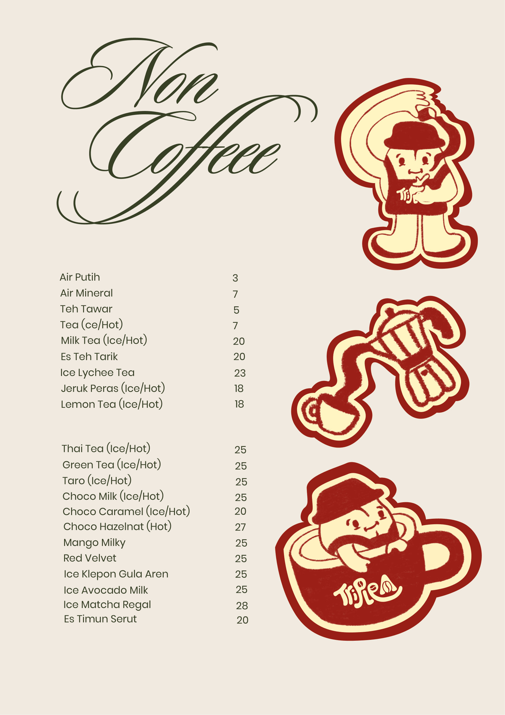 Non-coffee Menu